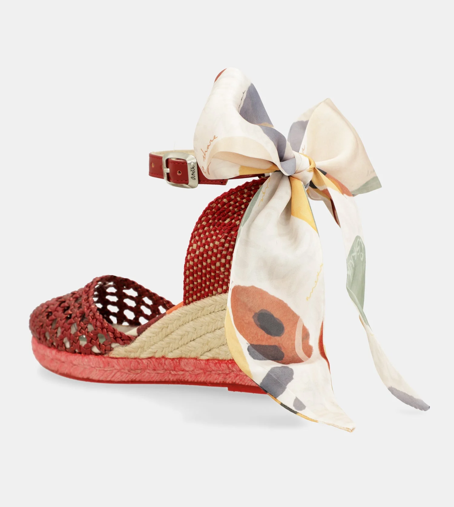 Sandalias de cuña rojas Alma - Image 8