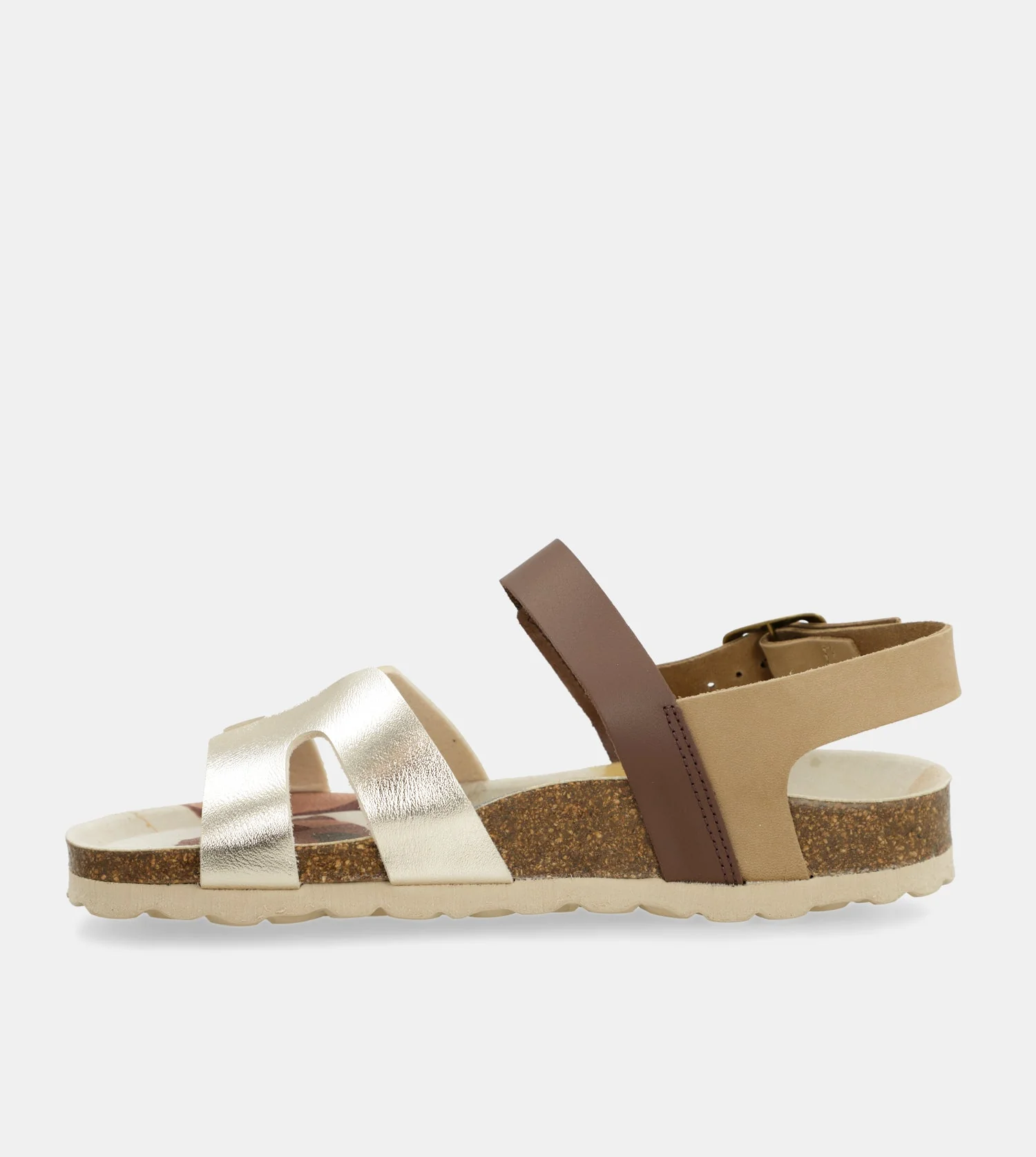 Sandalias oro y marrón - Image 3