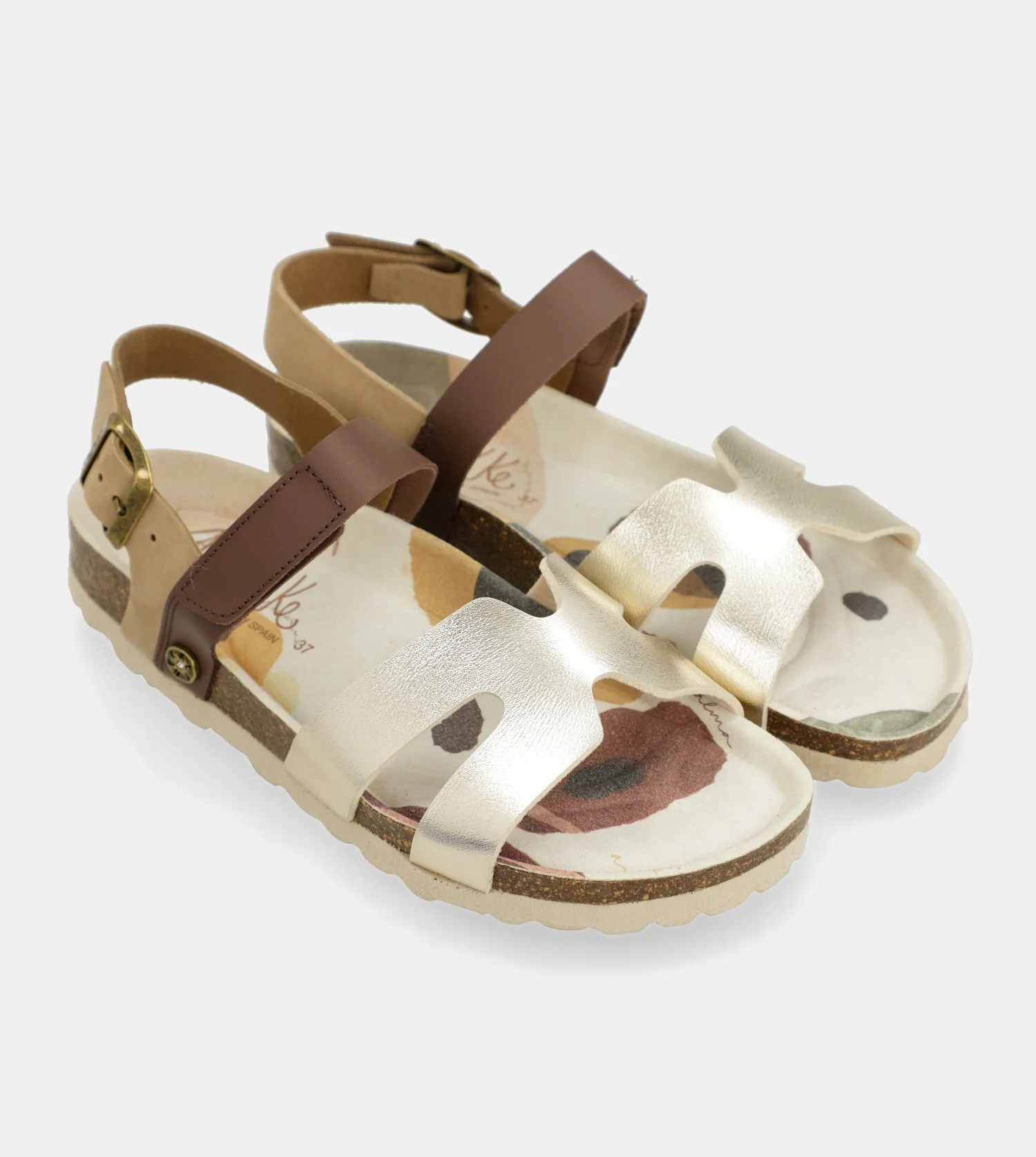 Sandalias oro y marrón - Image 6