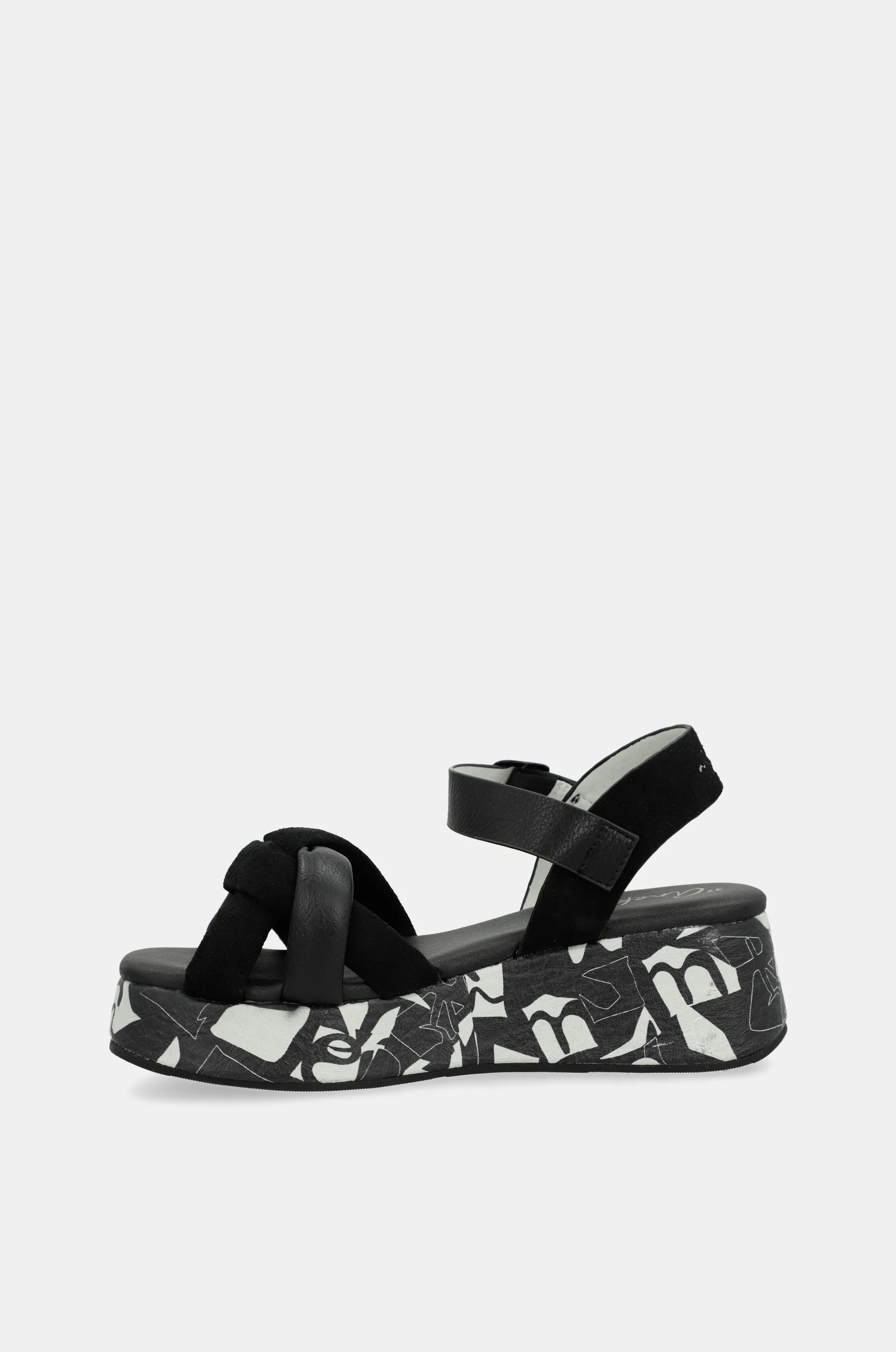 Sandalias plataforma negras y blancas - Image 4