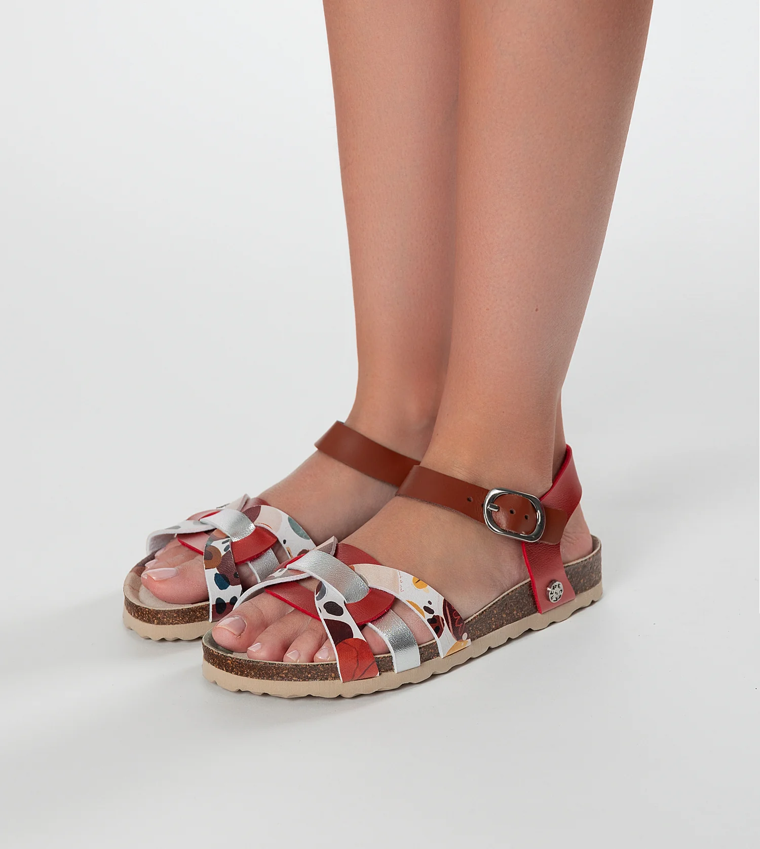 Sandalias tiras rojas Alma - Image 2