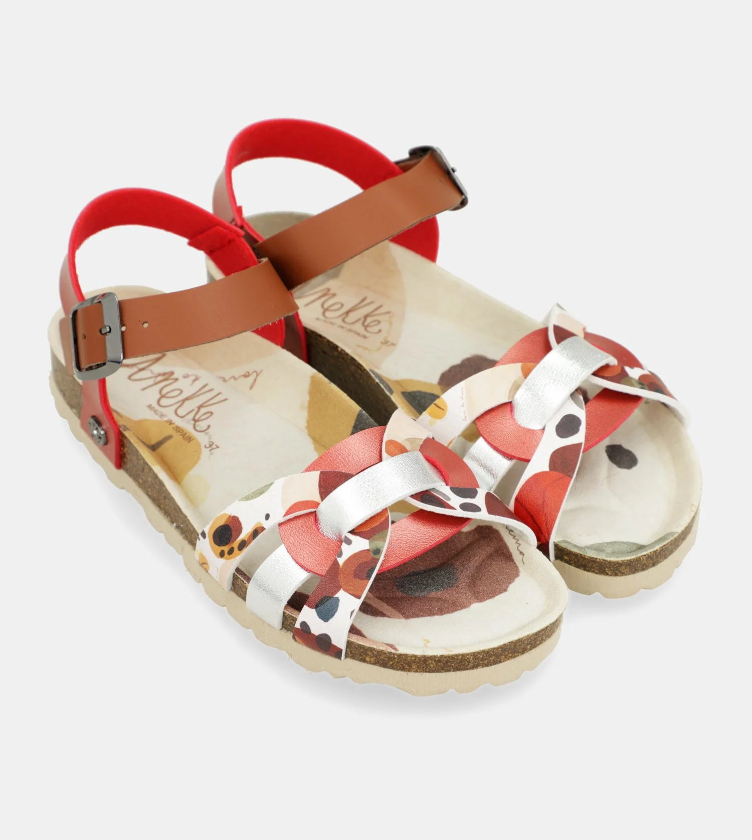 Sandalias tiras rojas Alma - Image 6
