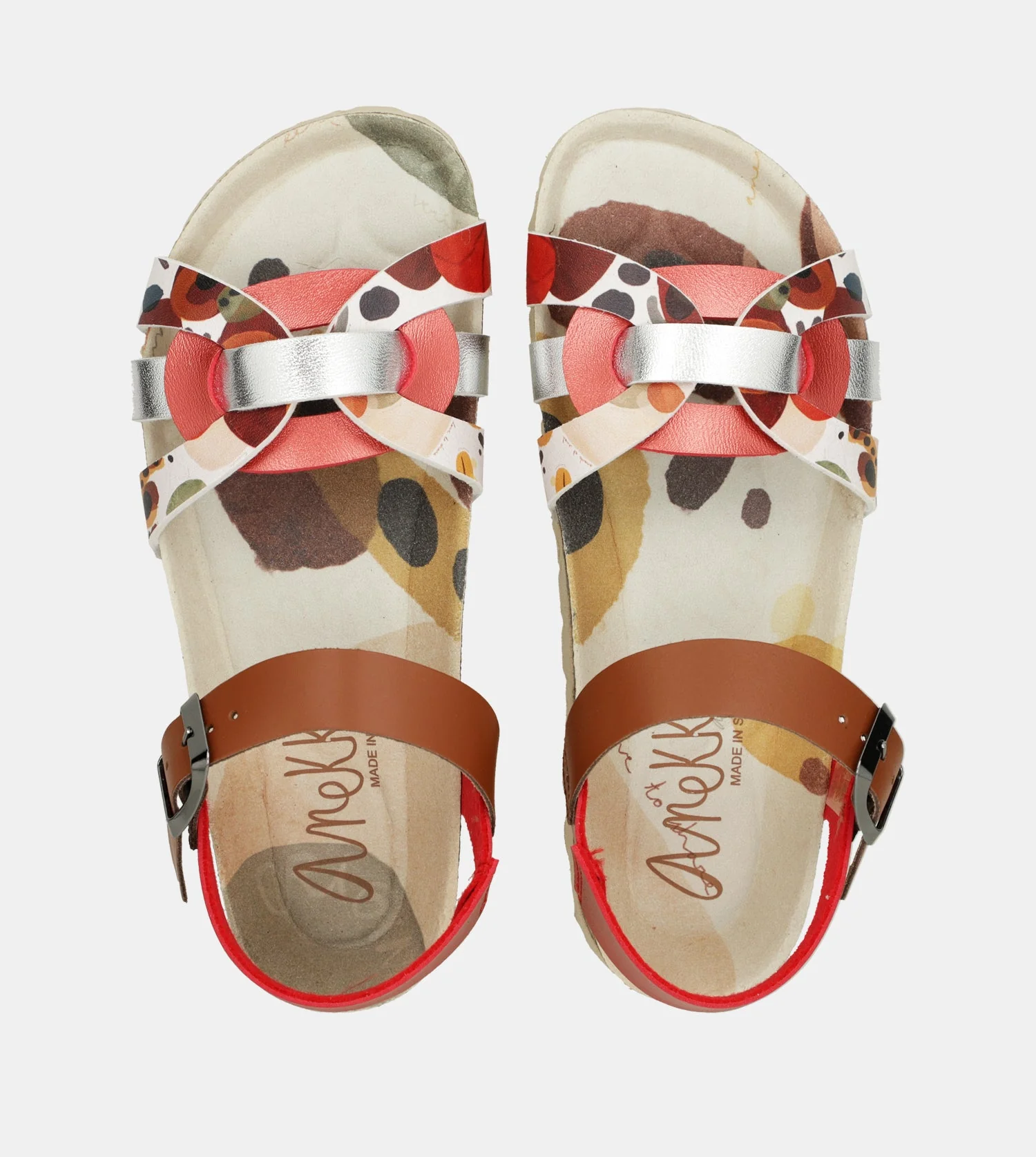 Sandalias tiras rojas Alma - Image 8