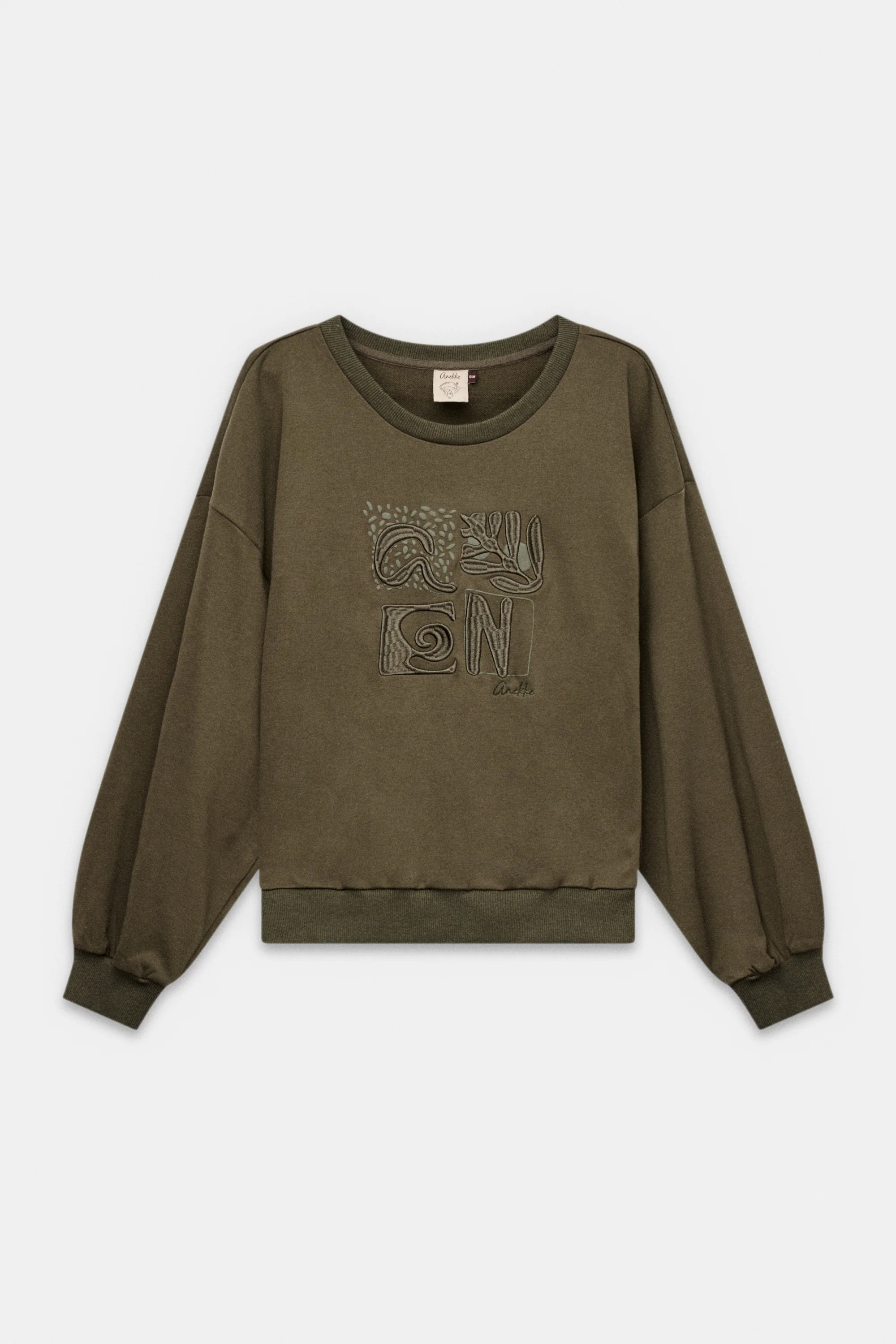 Sudadera de manga larga verde militar