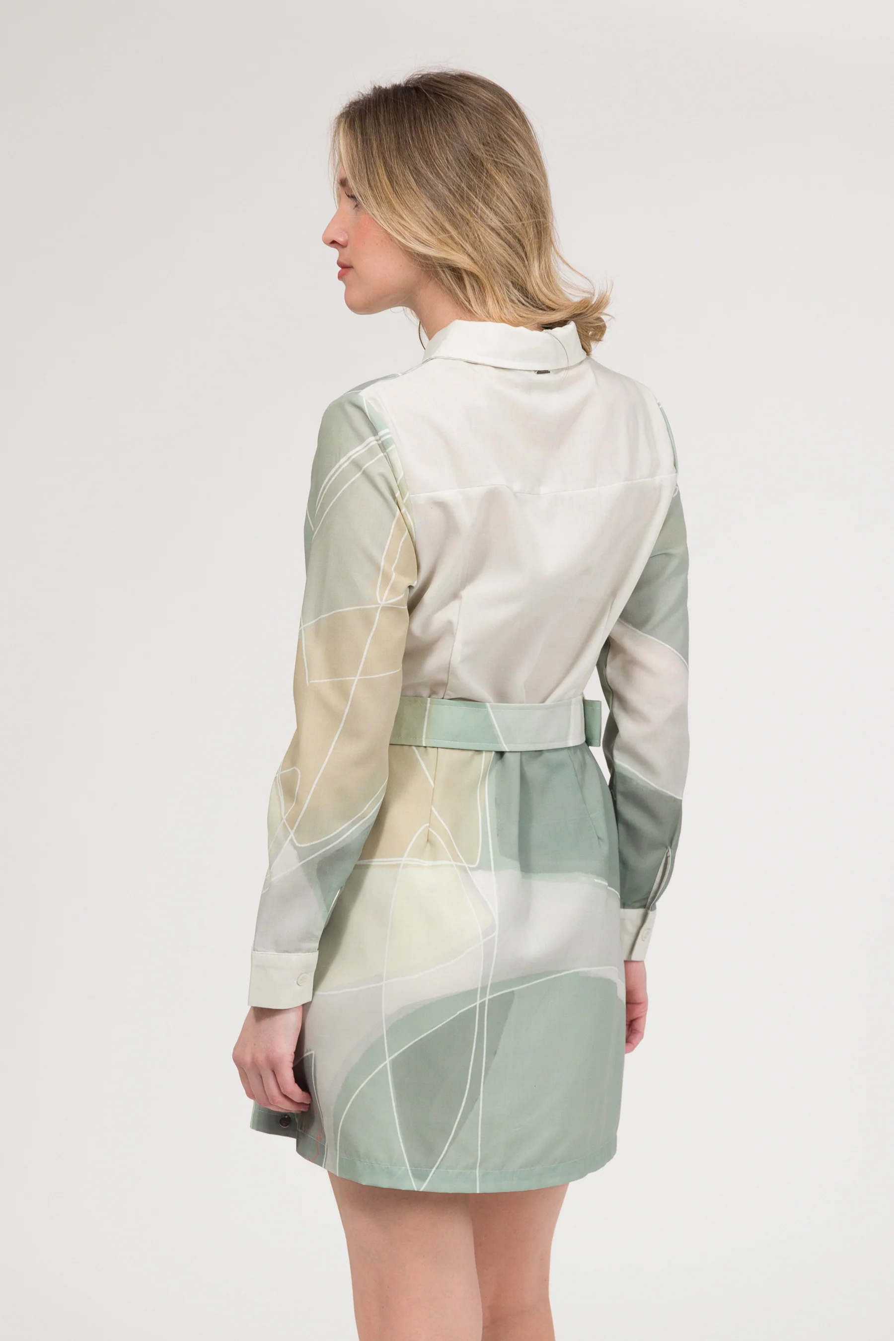 Vestido de manga larga verde - Image 3