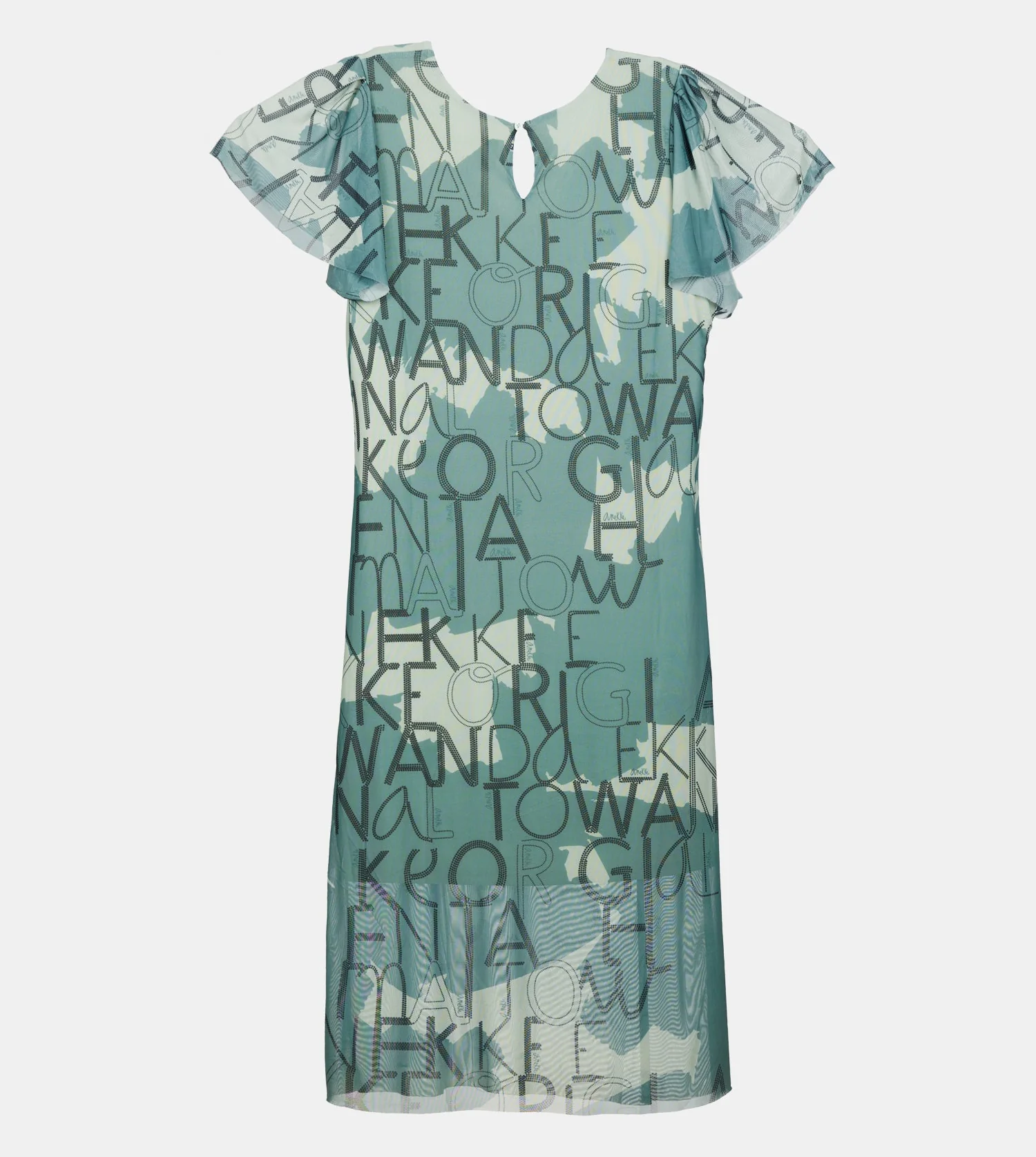 Vestido manga corta verde - Image 3